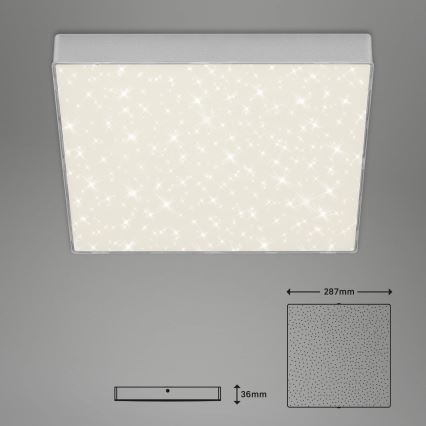 Briloner 7078-414 - Plafonnier STAR SKY LED/21W/230V 4000K 28x28 cm argent