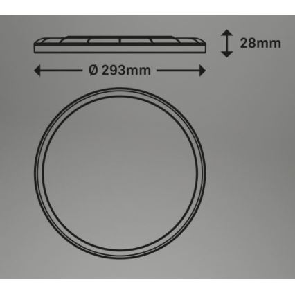 Briloner 7079-016 - Plafonnier à intensité variable LED SLIM LED/18W/230V 2700-6500K + télécommande