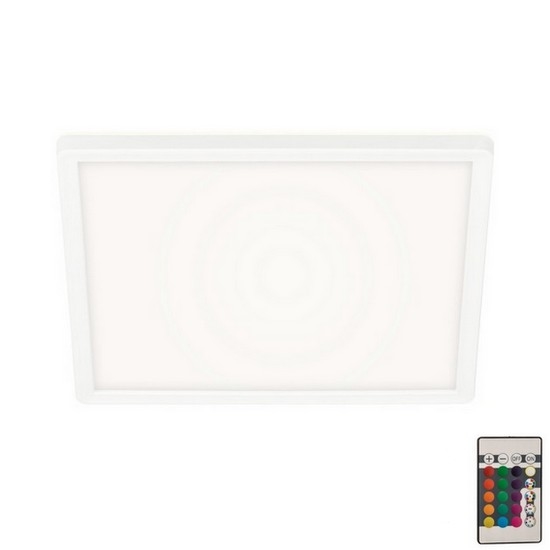 Briloner 7090-416 - Plafonnier LED RGBW à intensité variable SLIM LED/15W/230V + télécommande