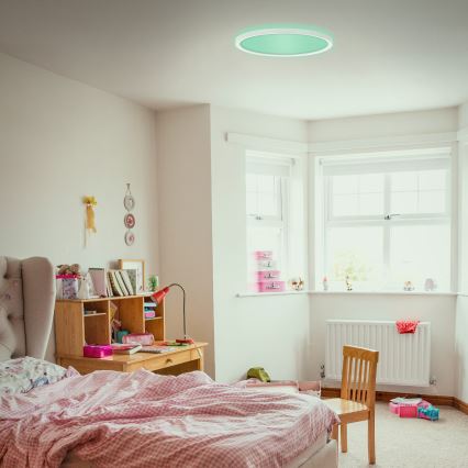 Briloner 7092-416 - Plafonier RGBW à intensité variable SLIM LED/15W/230V + télécommande