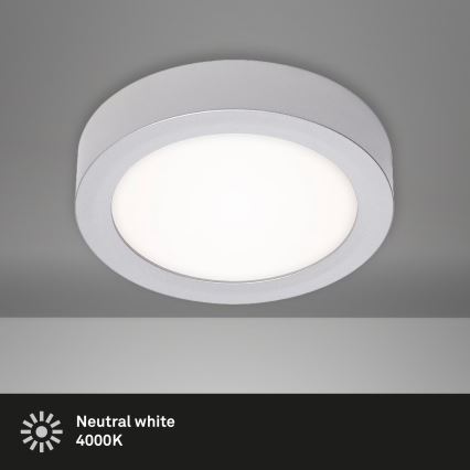 Briloner 7122-014 - Plafonnier LED FIRE, 11 W, 230 V, 3000 K, Ø 17 cm, argenté