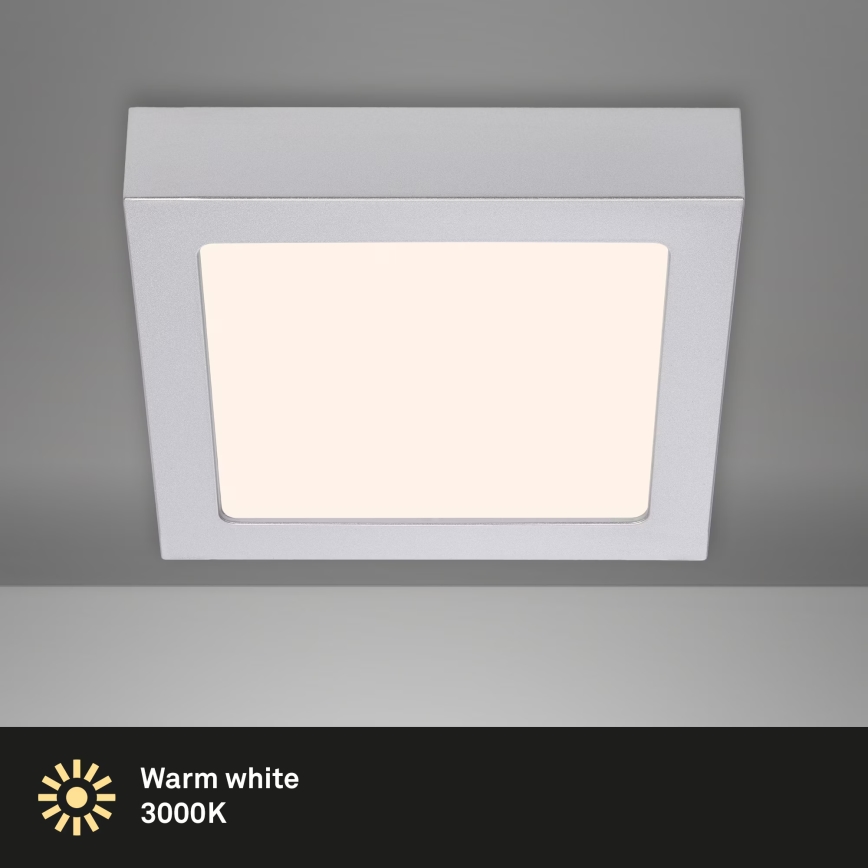 Briloner 7123-014 - Plafonnier LED FIRE LED/12W/230V 3000K 17x17cm argenté