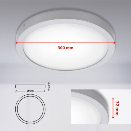 Briloner 7141-414 - Plafonnier LED FIRE LED/21W/230V 4000K