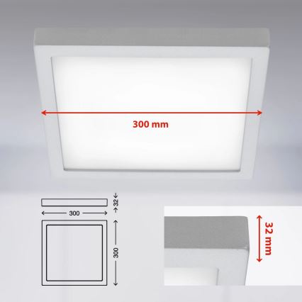 Briloner 7142-414 - Plafonnier LED FIRE LED/21W/230V 4000K