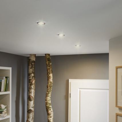 Briloner 7144-039 - lot 3x Spot encastrable de salle de bain LED SLIDE 1xGU10/4W/230V IP23