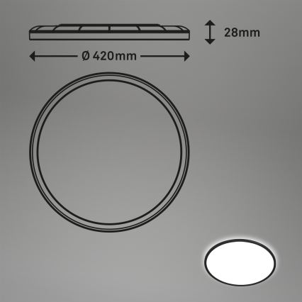 Briloner 7157-415 - Plafonnier SLIM LED/22W/230V d. 42 cm