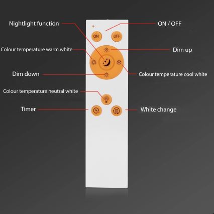 Briloner 7194-016 - Plafonnier LED à intensité variable SIMPLE LED/18W/230V 3000-6500K + télécommande