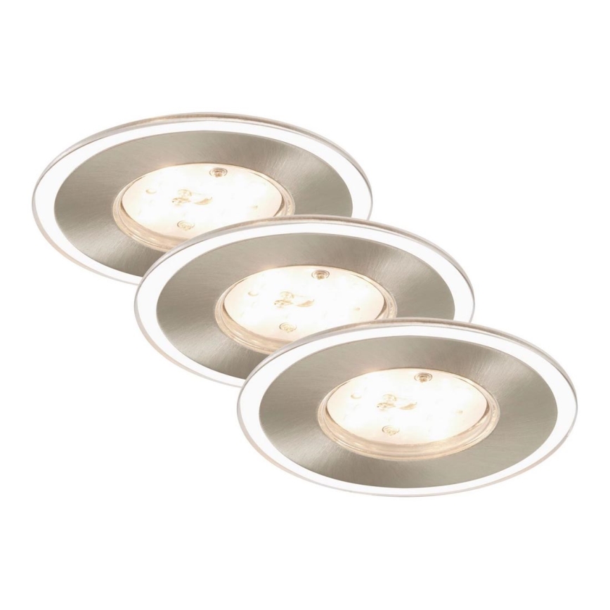 Briloner 7197-032 - LOT 3x Spot encastrable de salle de bain à intensité variable LED/4,5W/230V IP44