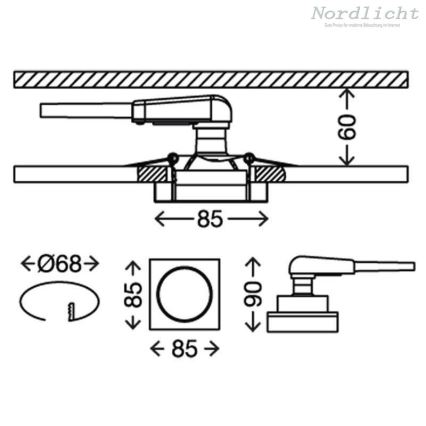 Briloner 7200-016 - Spot encastrable de salle de bain LED ATTACH 1xGU10/3W/230V IP23