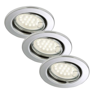 Briloner 7208-038 - LOT Luminaire salle de bain 3xLED ATTACH 3xGU10/3W/230V
