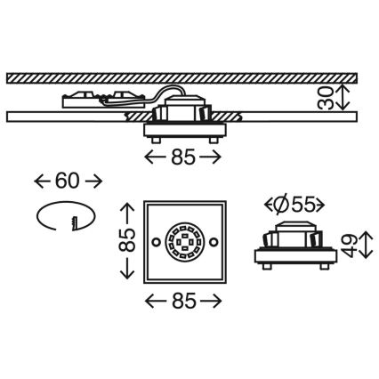 Briloner 7215-012 - Spot encastrable de salle de bain LED ATTACH LED/5W/230V IP44