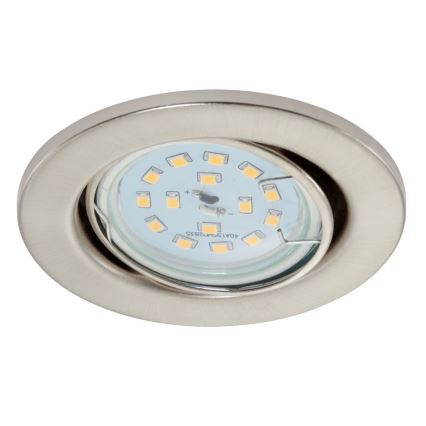 Briloner 7220-032 - LOT 3x Luminaire salle de bain LED FIT 1xGU10/5W/230V Nickel mat