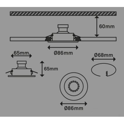 Briloner 7221-038 - LOT 3x suspension LED salle de bain 1xGU10/3W/230V IP23 chrome brillant