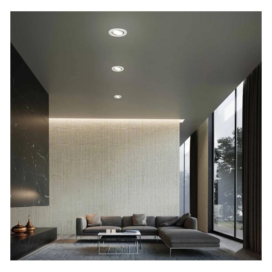 Briloner 7221-039 - LOT 3x suspension LED salle de bain 1xGU10/3W/230V IP23 argent