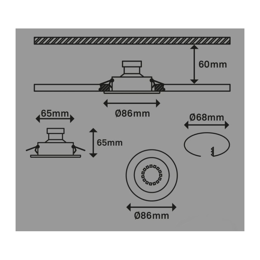 Briloner 7221-039 - LOT 3x suspension LED salle de bain 1xGU10/3W/230V IP23 argent