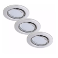 Briloner 7221-039 - LOT 3x suspension LED salle de bain 1xGU10/3W/230V IP23 argent