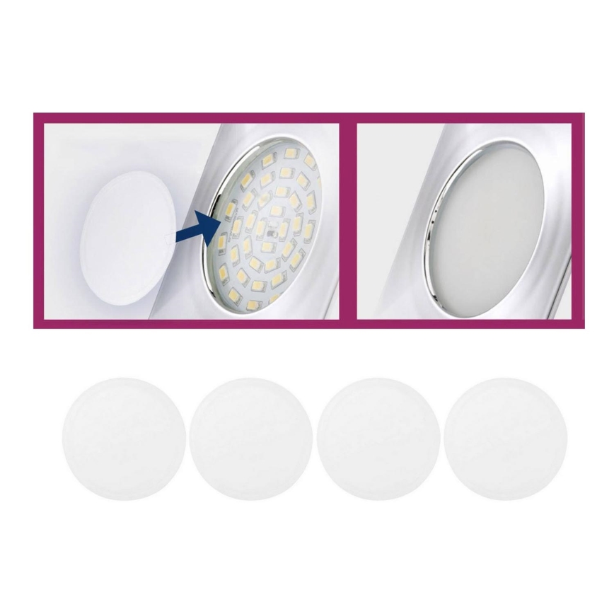 Briloner 7224-040 - LOT 4x Diffuseur pour spot encastrable d. 69 mm