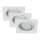 Briloner 7230-036 - LOT 3x Spot encastrable LED salle de bain SQUARE 3xGU10/3W/230V