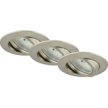 Briloner 7232-032 - Ensemble de 3 spots LED dimmables pour salle de bains ATTACH LED/5,5W/230V IP23