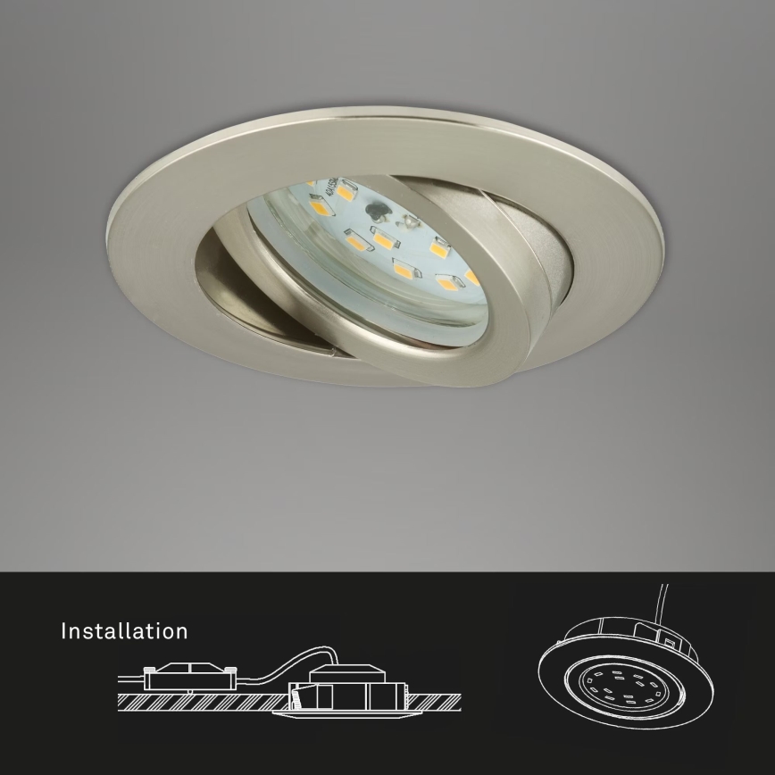 Briloner 7232-032 - Ensemble de 3 spots LED dimmables pour salle de bains ATTACH LED/5,5W/230V IP23