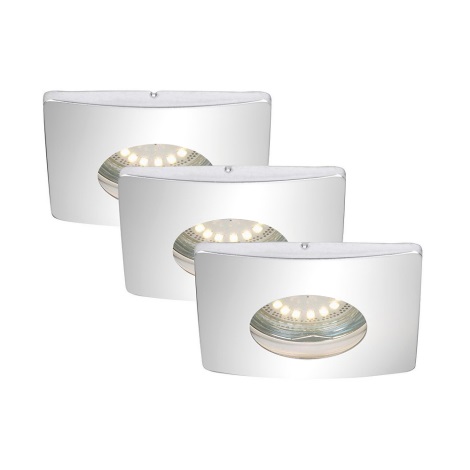Briloner 7239-038- LOT 3x Spot encastrable LED salle de bain ATTACH 1xGU10/4W/230V IP44