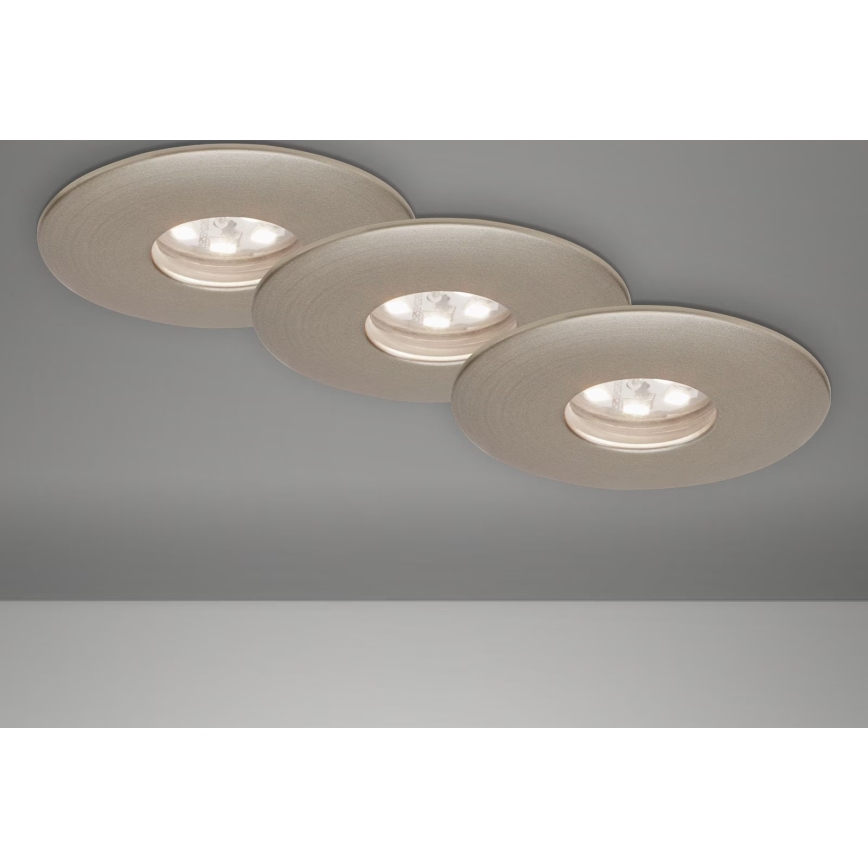 Briloner 7240-032 - LOT 3x Spot encastrable de salle de bain ATTACH LED/1,8W/230V IP44 chrome mat