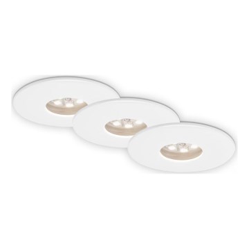 Briloner 7240-036 -LOT 3x Spot encastrable de salle de bain ATTACH LED/1,8W/230V IP44 blanc