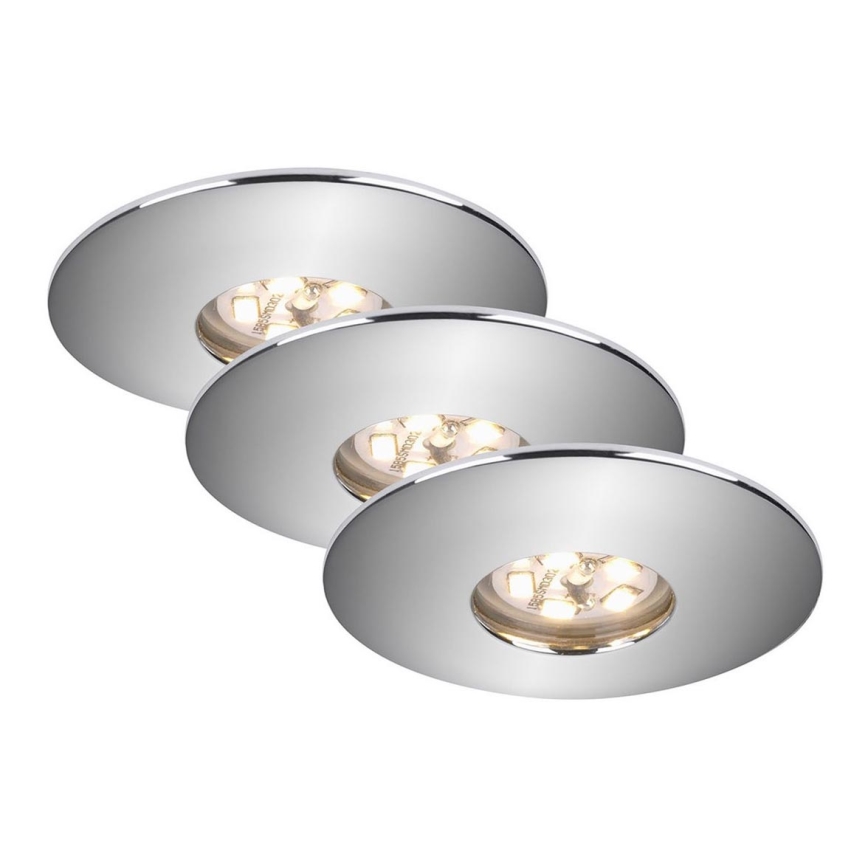 Briloner 7240-038 - LOT 3x Luminaire LED encastré de salle de bain ATTACHÉ LED/1,8W/230V IP44