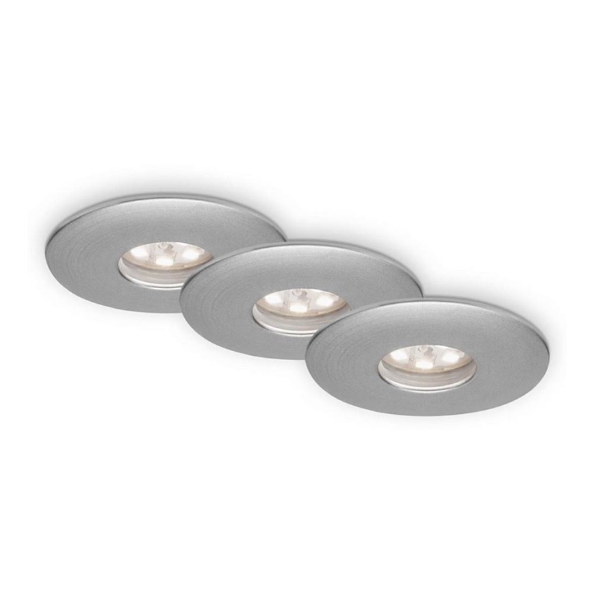 Briloner 7240-039 - LOT 3x Spot encastrable de salle de bain LED LED/1,8W/230V IP44