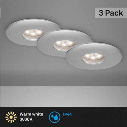 Briloner 7240-039 - LOT 3x Spot encastrable de salle de bain LED LED/1,8W/230V IP44