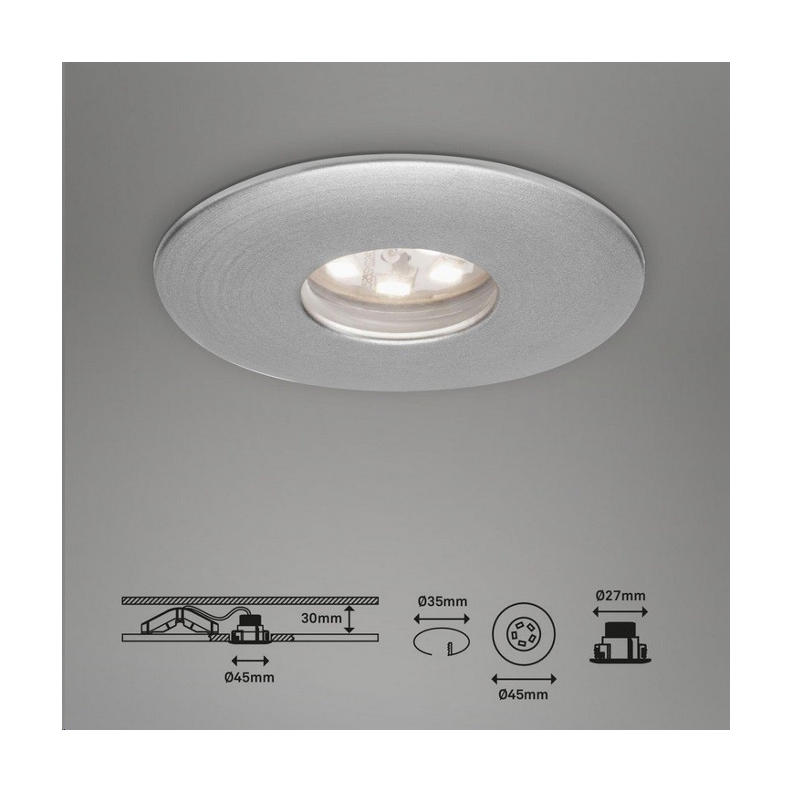 Briloner 7240-039 - LOT 3x Spot encastrable de salle de bain LED LED/1,8W/230V IP44