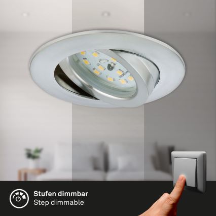 Briloner 7296-019 - Spot encastrable de salle de bain à intensité variable LED/6,5W/230V IP23