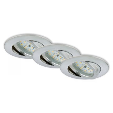 Briloner 7296-039 - ENSEMBLE 3x spots LED dimmables pour salle de bains LED/6,5W/230V 3000K IP23 chrome mat