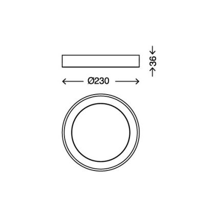 Briloner 7300-016 - Plafonnier LED LED/18W/230V