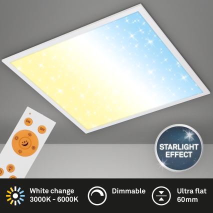 Briloner 7303-016 - Plafonnier à intensité variable STARRY SKY LED/36W/230V 3000-6000K + télécommande