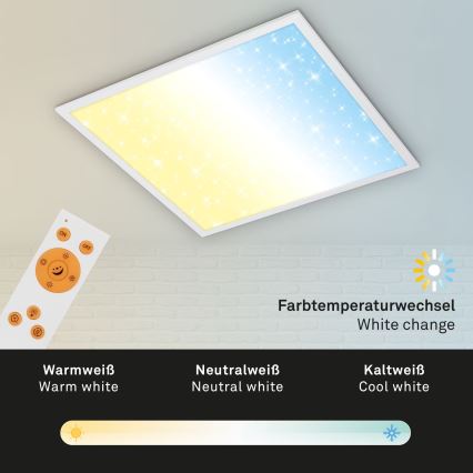 Briloner 7303-016 - Plafonnier à intensité variable STARRY SKY LED/36W/230V 3000-6000K + télécommande