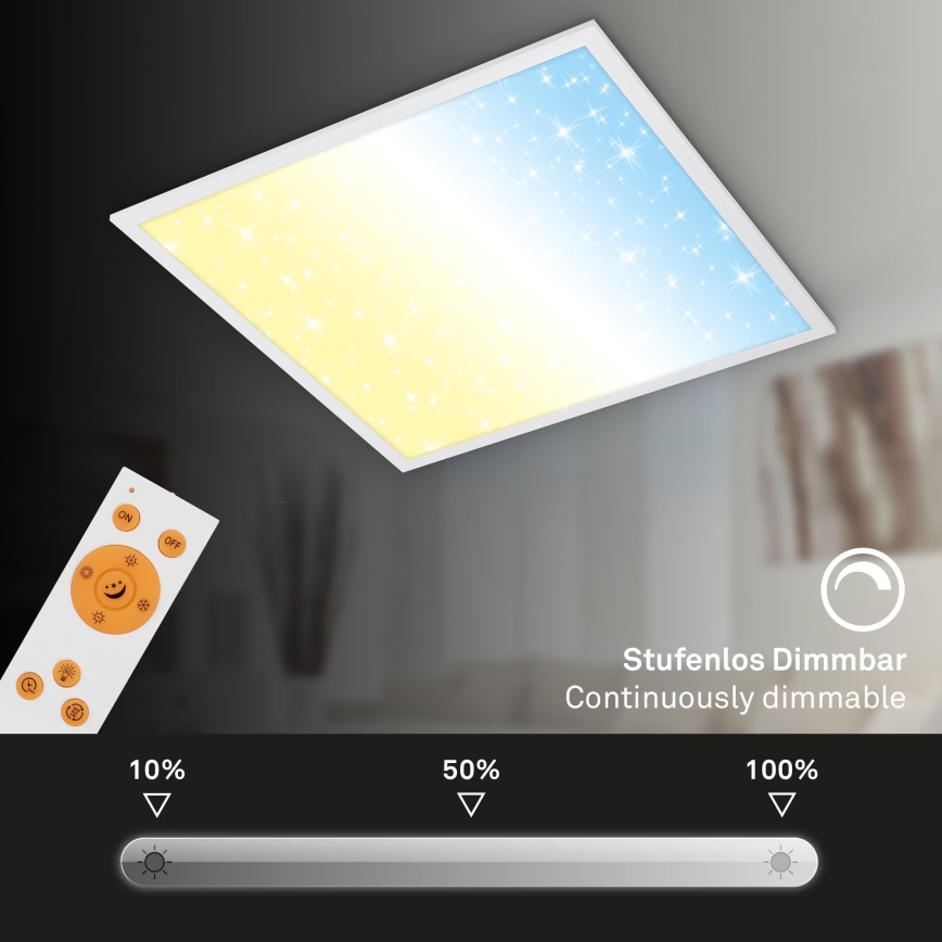 Briloner 7303-016 - Plafonnier à intensité variable STARRY SKY LED/36W/230V 3000-6000K + télécommande