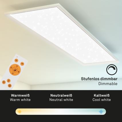 Briloner 7304-016 - Plafonnier à intensité variable LED STARRY SKY LED/36W/230V 3000-6000K + télécommande