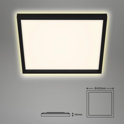 Briloner 7364-015 - Plafonnier LED CADRE LED/22W/230V 42,2x42,2 cm noir