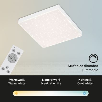 Briloner 7381-016 - Plafonnier à intensité variable LED STARRY SKY LED/15W/230V 3000-6500K + télécommande