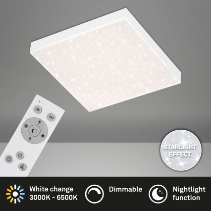 Briloner 7381-016 - Plafonnier à intensité variable LED STARRY SKY LED/15W/230V 3000-6500K + télécommande