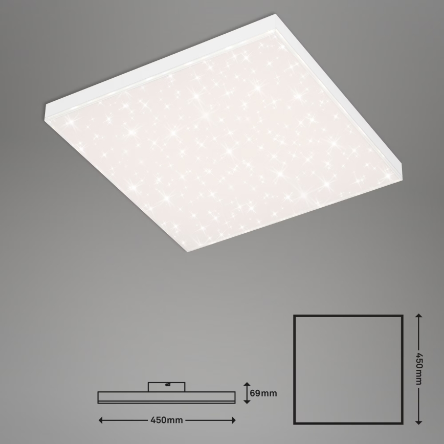 Briloner 7381-116 - Plafonnier à intensité variable STARRY SKY LED/24W/230V 3000-6500K + télécommande