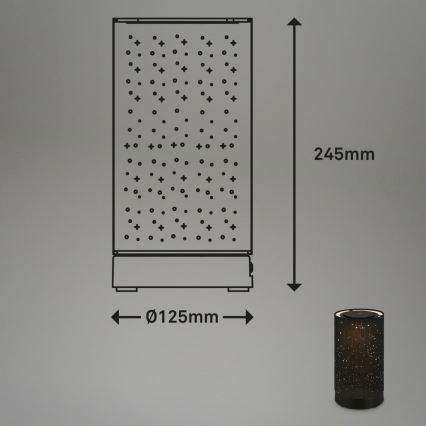 Briloner 7449-015 - Lampe d'extérieur tactile à intensité variable STARRY SKY LED/3W/5V IP44 noir