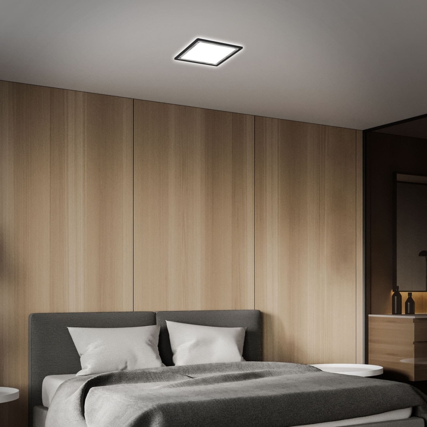Briloner 7457-414 - Plafonnier LED SLIM LED/18W/230V 4000K 29x29 cm noir