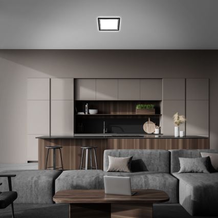 Briloner 7457-414 - Plafonnier LED SLIM LED/18W/230V 4000K 29x29 cm noir