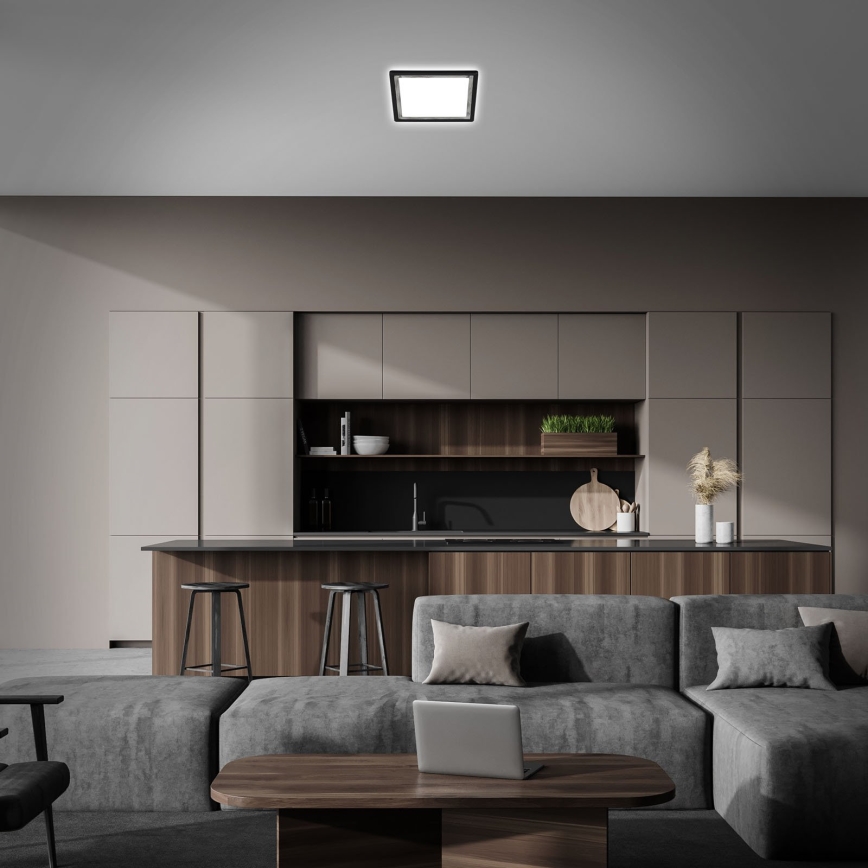 Briloner 7457-414 - Plafonnier LED SLIM LED/18W/230V 4000K 29x29 cm noir