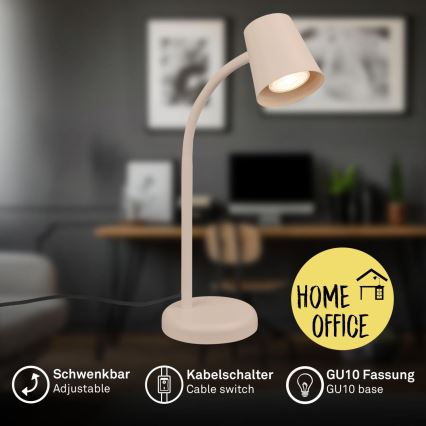 Briloner 7476-011 - Lampe de table SKRIVA 1xGU10/9W/230V beige