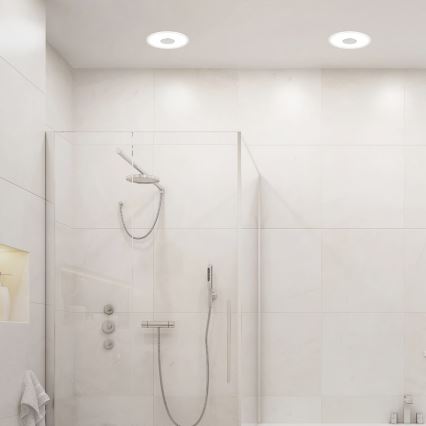 Briloner 7480019 - Plafonnier encastré LED pour salle de bains LED/6W/230V 3000/4000/6500K IP44 blanc