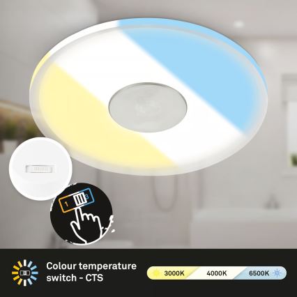 Briloner 7480019 - Plafonnier encastré LED pour salle de bains LED/6W/230V 3000/4000/6500K IP44 blanc