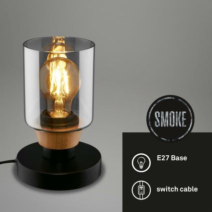 Briloner 7486015 - Lampe de table 1xE27/10W/230V noir